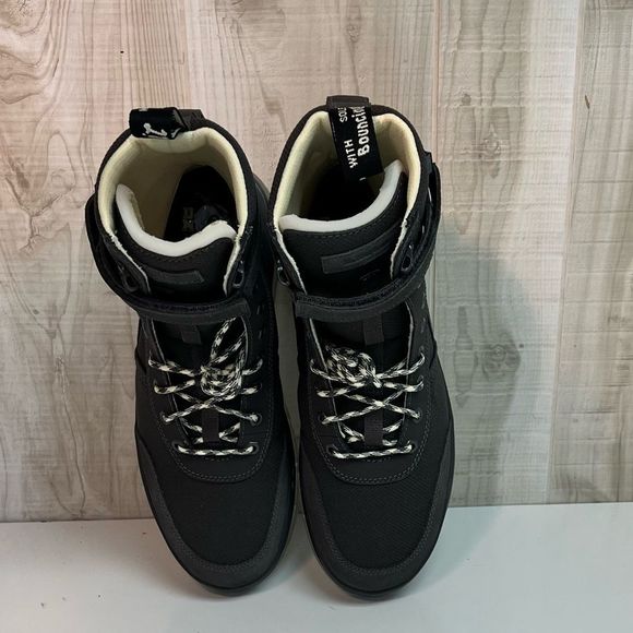 Dr. Martens Combs Tech Gray Canvas Suede Combo Boots Men's - Picture 7 of 9